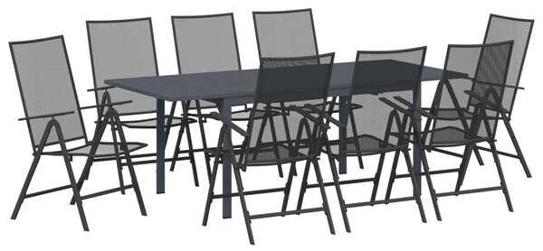 Kert étkező szett 9 pcs Antracit Acél
