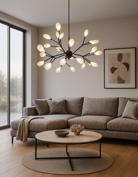 Mennyezeti Lámpa APP590-CP fa alakú, fekete