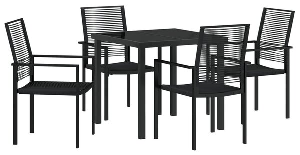 Kert étkező szett 5 pcs Fekete Porszórt acél
