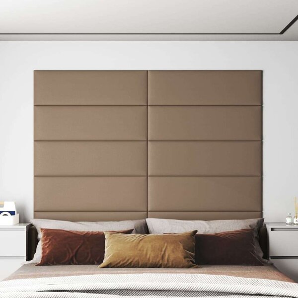 VidaXL 12 db kávészínű műbőr fali panel 90 x 30 cm 3,24 m²
