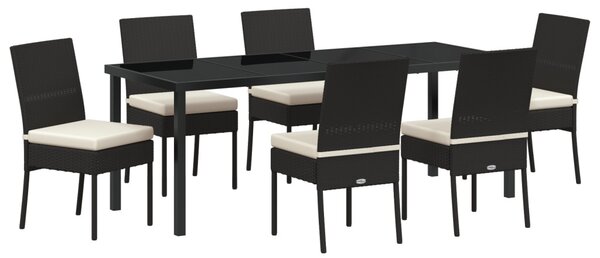 Kert étkező szett 7 pcs Fekete Porszórt acél