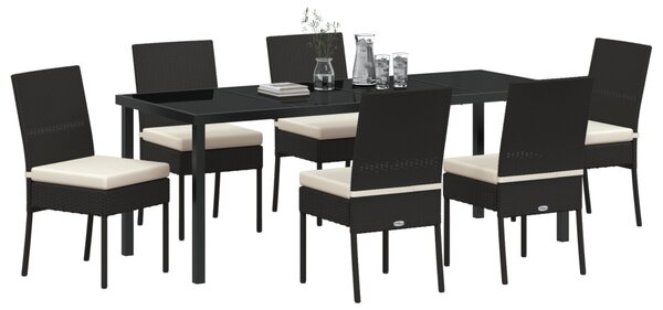 Kert étkező szett 7 pcs Fekete Porszórt acél