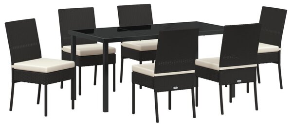 Kert étkező szett 7 pcs Fekete Porszórt acél