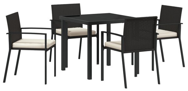 Kert étkező szett 5 pcs Fekete Porszórt acél