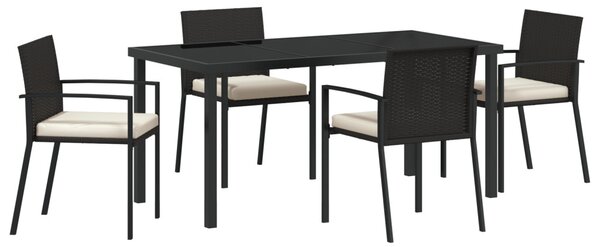 Kert étkező szett 5 pcs Fekete Porszórt acél