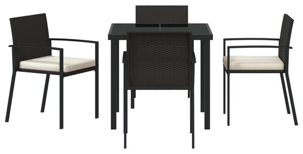 Kert étkező szett 5 pcs Fekete Porszórt acél