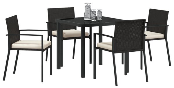 Kert étkező szett 5 pcs Fekete Porszórt acél