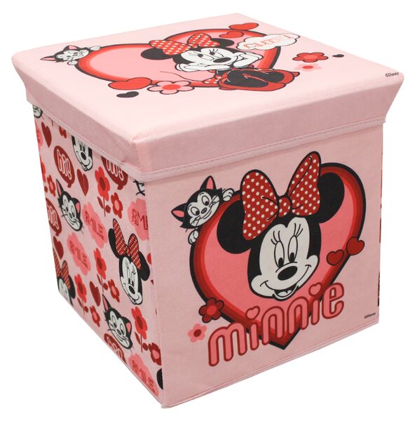 MINNIE EGÉR játéktartó doboz 30x30 cm rózsaszín