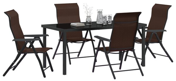 Kert étkező szett 5 pcs Barna Porszórt acél