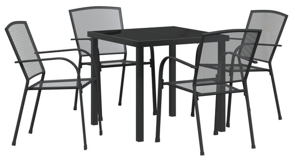 Kert étkező szett 5 pcs Antracit Porszórt acél