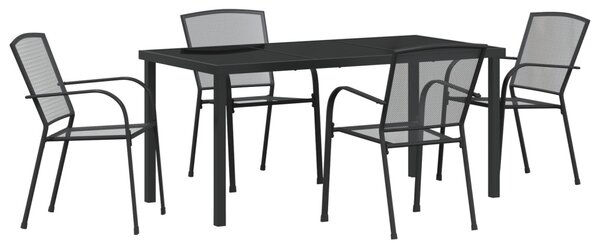 Kert étkező szett 5 pcs Antracit Porszórt acél