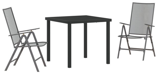 Kert étkező szett 3 pcs Antracit Porszórt acél
