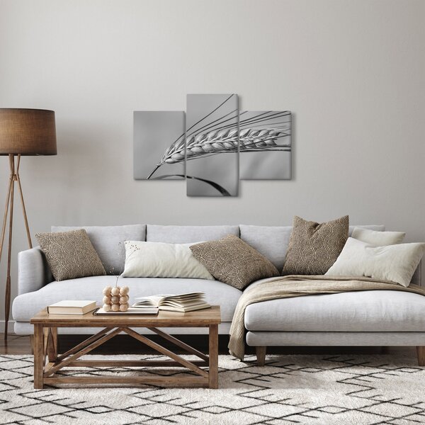 Kép - Búza, fekete-fehér (90x60 cm)