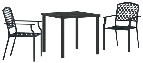 Kert étkező szett 3 pcs Antracit Porszórt acél