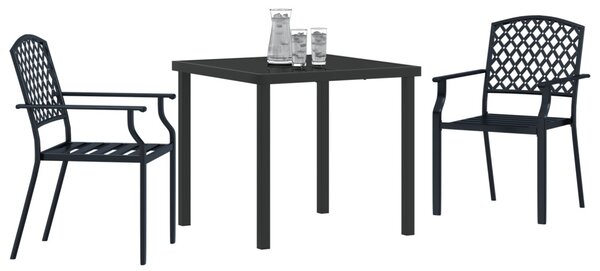 Kert étkező szett 3 pcs Antracit Porszórt acél