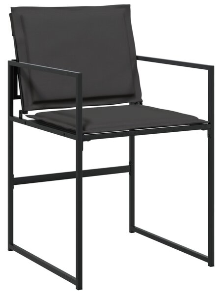 Kert étkező szett 9 pcs Fekete 200 x 80 x 73 cm