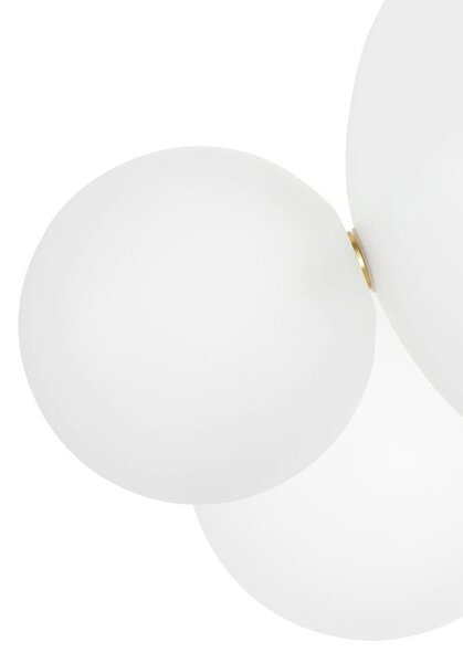 King Home Capri Line 3 LED Függőlámpa Arany-Fehér Üveggömbökkel