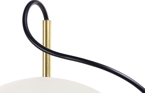 King Home Capri Line 3 LED Függőlámpa Arany-Fehér Üveggömbökkel