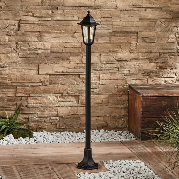 Kültéri Lámpa Lindby, Nane, dimmable, Fekete, Erkély, Műanyag, Antik