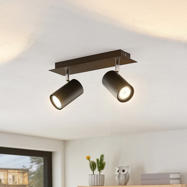 Mennyezeti Lámpa Lindby, Joffrey, dimmable, Fekete, Nappali, Fém, Modern
