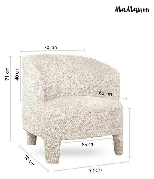 MaMaison Oscar Fotel Bézs Zsenília