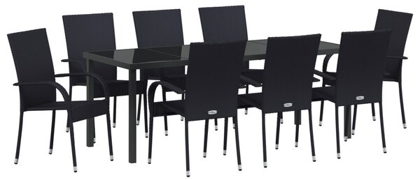 Kert étkező szett 5 pcs Fekete Porszórt acél