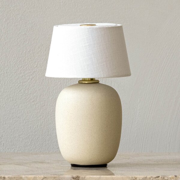 Asztali lámpa Audo Copenhagen, Torso, dimmable, Bézs, Nappali, Kerámia, Dizájn
