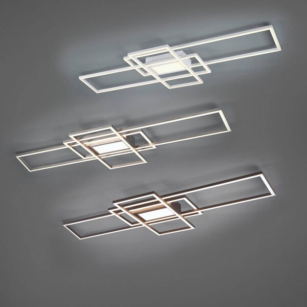 Trio Lighting Irvine LED mennyezeti lámpa 3,000-6,500 K, antracit, dimmelhető, Fekete, Nappali / Étkező, fém, Modern