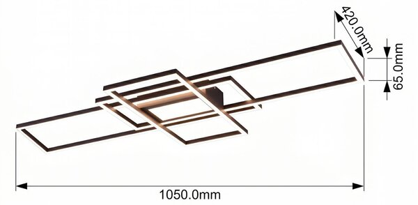Trio Lighting Irvine LED mennyezeti lámpa 3,000-6,500 K, antracit, dimmelhető, Fekete, Nappali / Étkező, fém, Modern