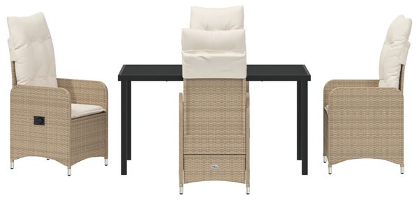 Kert étkező szett 5 pcs Bézs polirattan