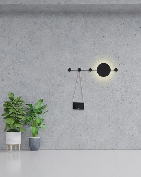 Moosee Shadow Hang LED Fali Lámpa Akasztóval Fekete