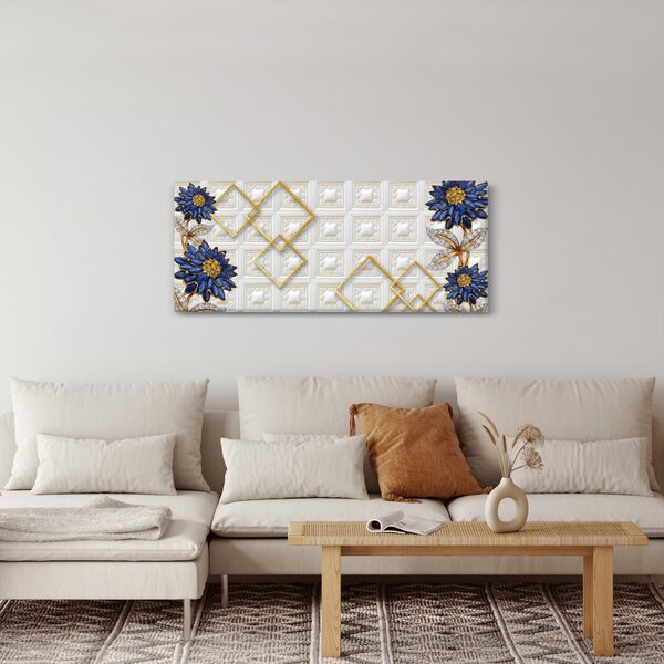 Kép - Gyémántvirágok (120x50 cm)