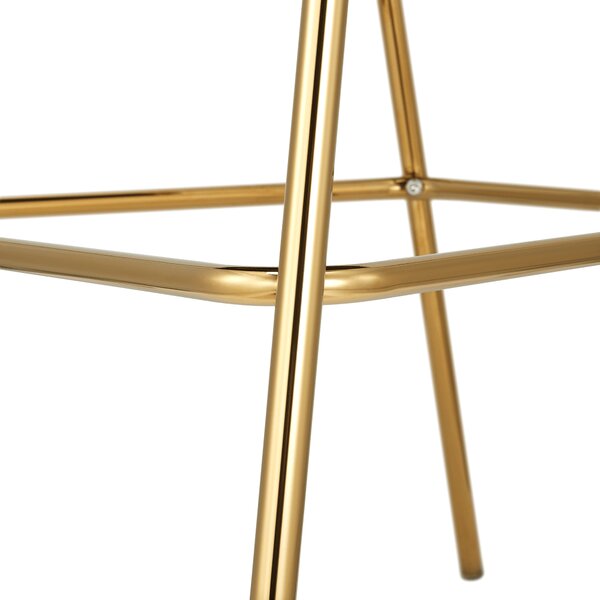 KONDELA Design bárszék, bézs Velvet szövet/gold króm arany, DASMIN TYP 2