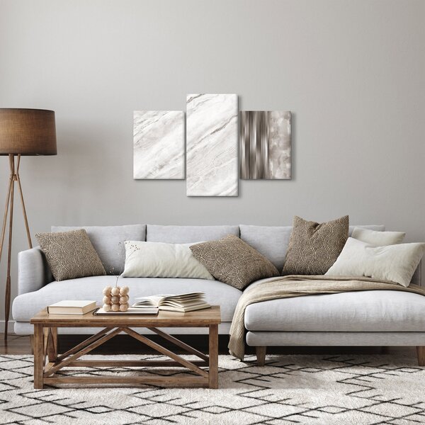 Kép - Márvány ezüst vonalakkal (90x60 cm)