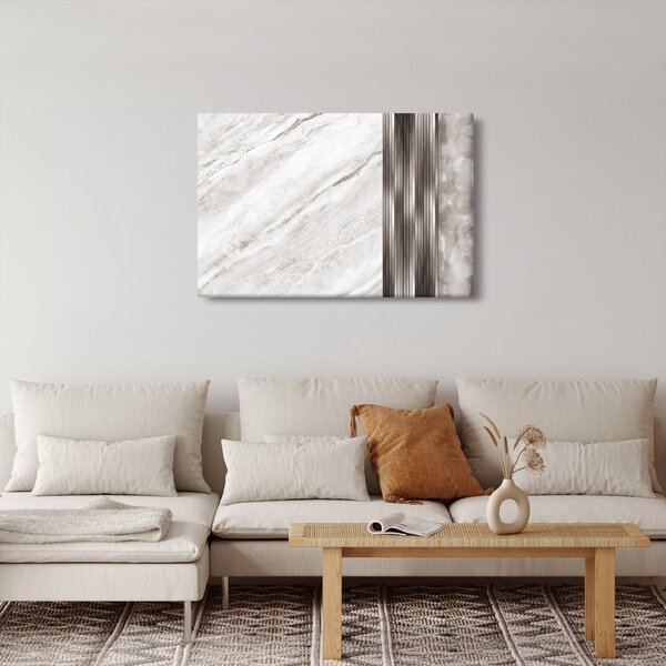 Kép - Márvány ezüst vonalakkal (90x60 cm)