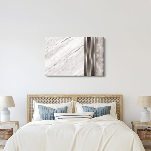 Kép - Márvány ezüst vonalakkal (90x60 cm)