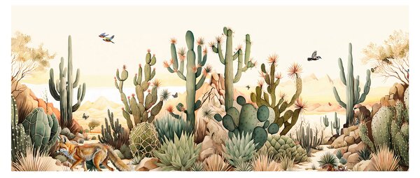 Kép - Sivatag, akvarell (120x50 cm)
