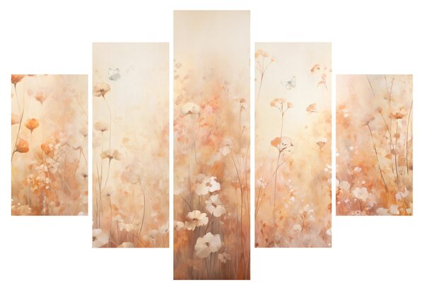 Kép - Vadvirágok mintája (150x105 cm)
