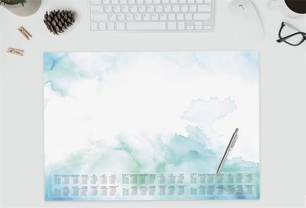 Könyökalátét, 595x410 mm, 3 éves és heti tervezővel, SIGEL Watercolor Sea (SIH6314)