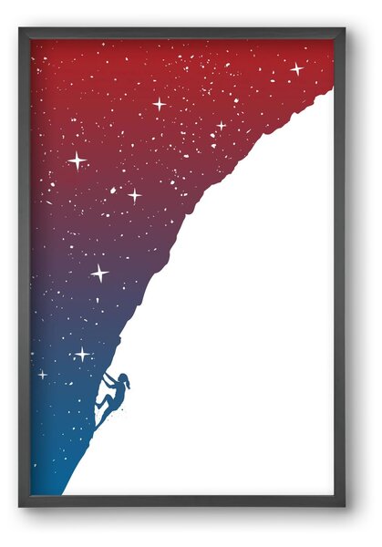 Night climbing - falikép keretben | artbridge