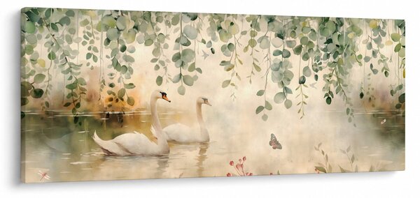 Kép - Tó, akvarell (120x50 cm)