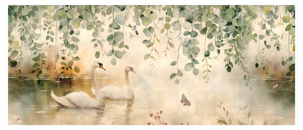 Kép - Tó, akvarell (120x50 cm)