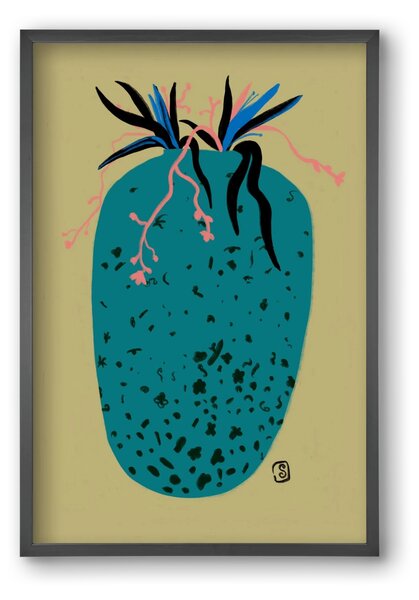 BLUE VASE - falikép keretben | artbridge