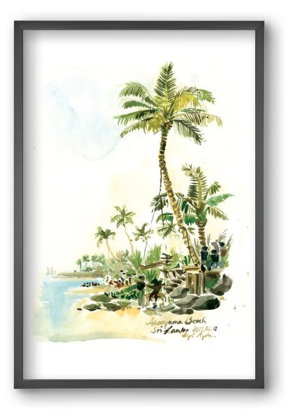 AHANGAMA Beach, Sri Lanka - 2023.02.18. - falikép keretben | artbridge