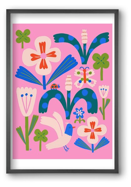 A garden and its habitants - falikép keretben | artbridge