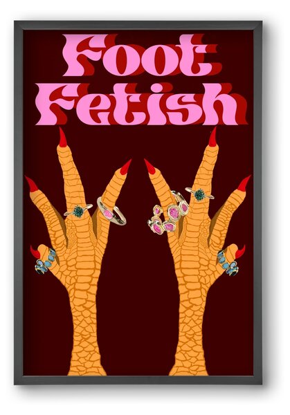 Foot Fetish - falikép keretben | artbridge