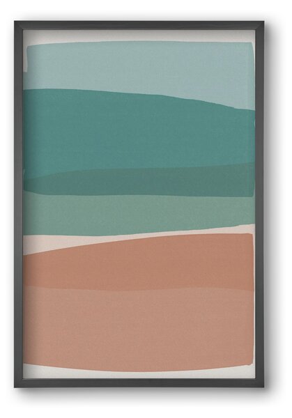 Modern Turquoise and Pink - falikép keretben | artbridge