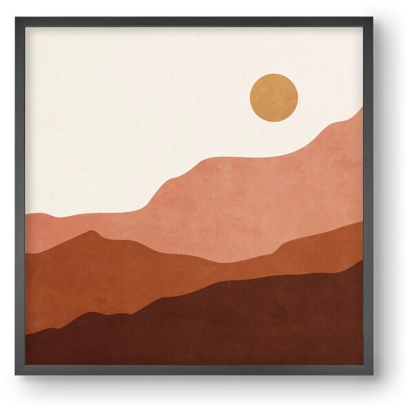 MINIMAL TROPICAL ART - LANDSCAPE 05 - falikép keretben | artbridge