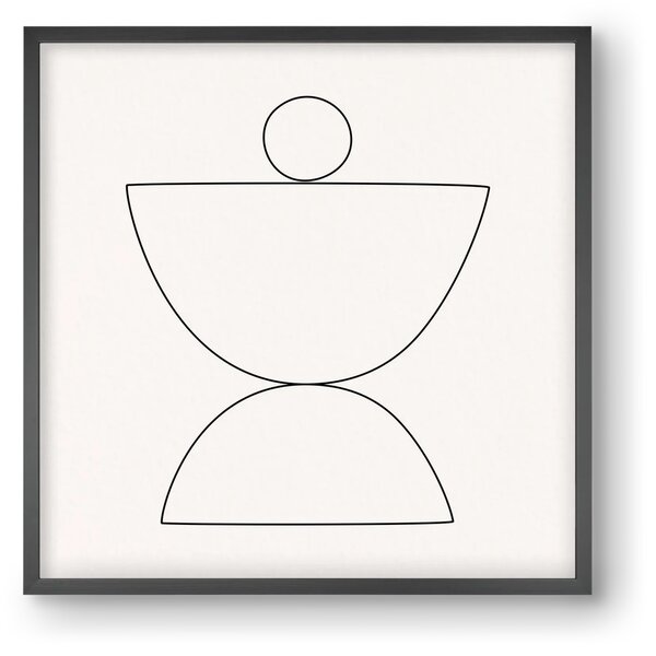 MINIMAL GEOMETIC ART - LINE 02 - falikép keretben | artbridge