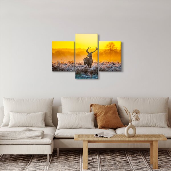 Kép - Szarvas napfelkeltekor (90x60 cm)